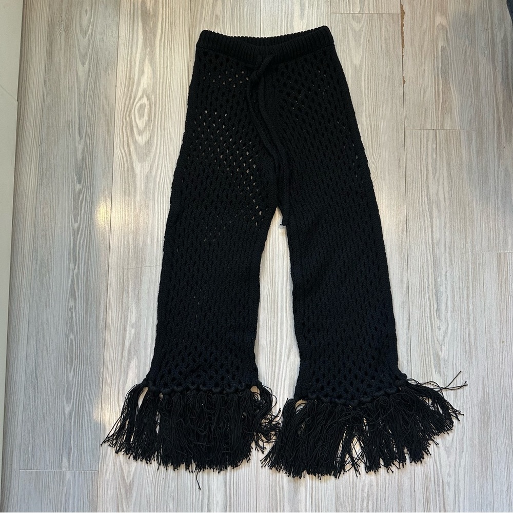 LPA from Revolve Crochet Fringe Pants